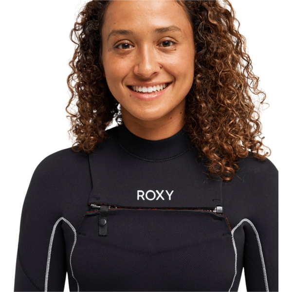 2026 Roxy Womens Elite Xtra Stretch 4/3mm Chest Zip Wetsuit 26BW213504 - Black